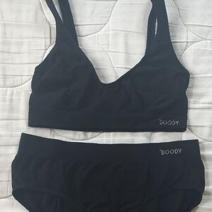 BOODY Women's Classic Black Bra Set